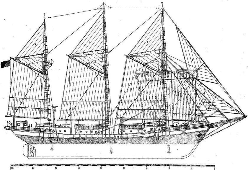 Модель шхуны Заря