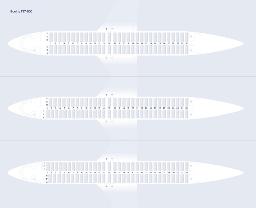 Боинг 737 схема посадочных мест