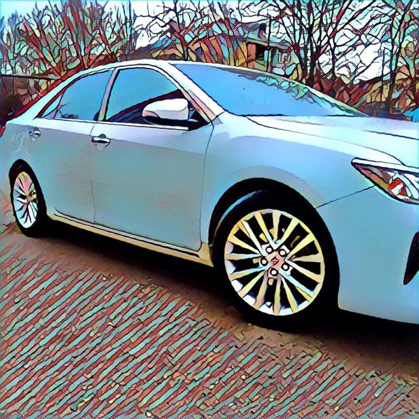 Тойота Камри 55 белый перламутр