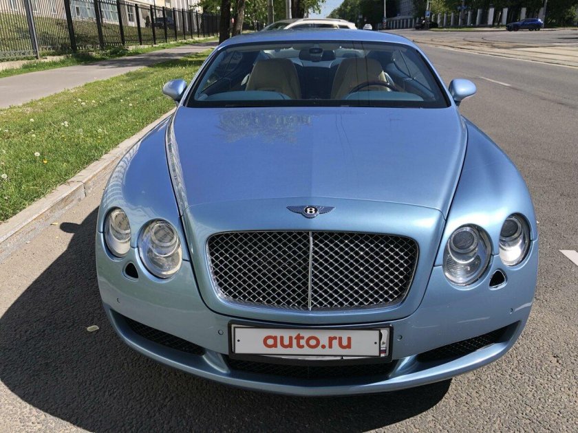 Бентли континенталь gt голубая