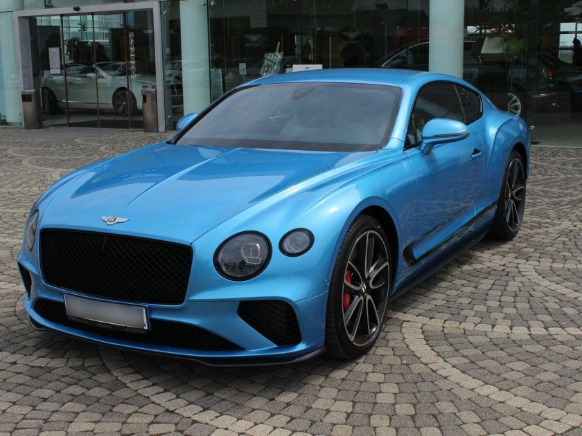 Бентли синий с черной крышей