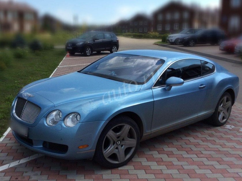 Бентли Континенталь голубая