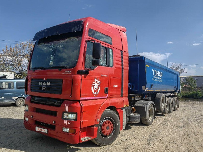 Man tgx 440 с прицепом тонар