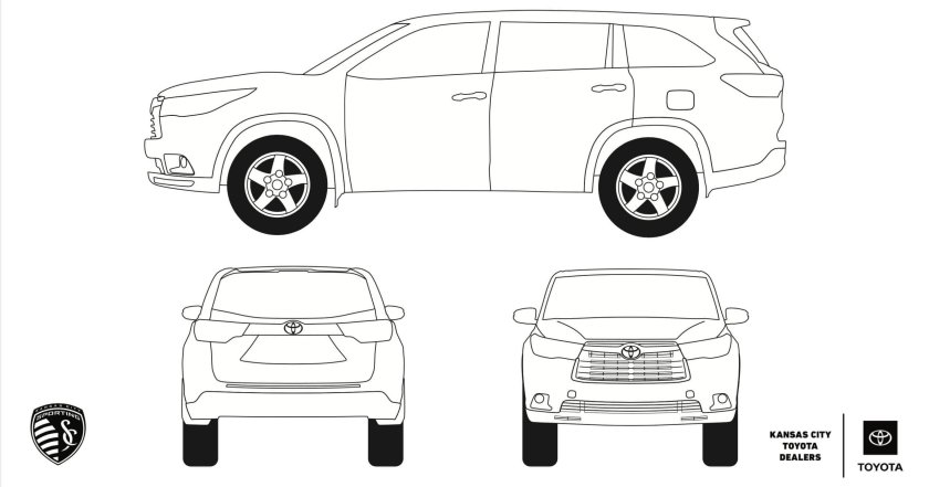 Раскраски машины Тойота ленд Крузер 200