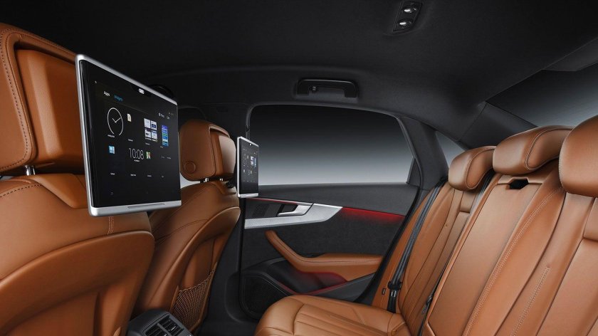 Коричневый салон Ауди