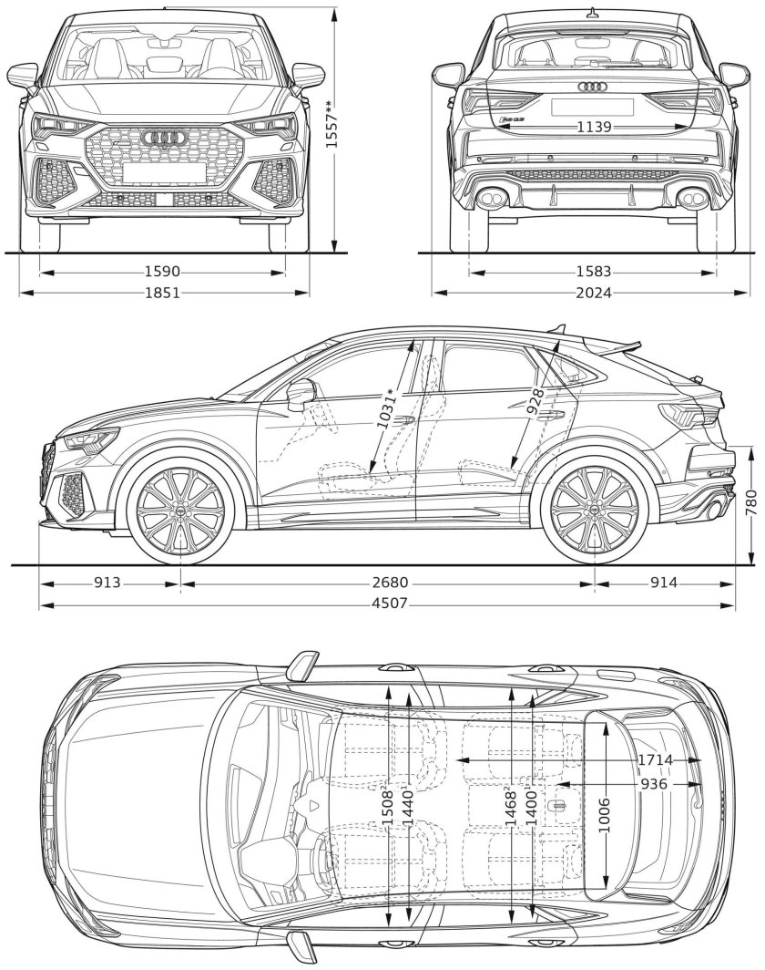 Audi q3 Габаритные Размеры