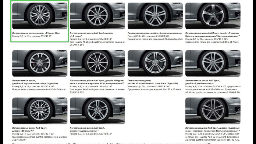 Диски Ауди а6 с5 r17