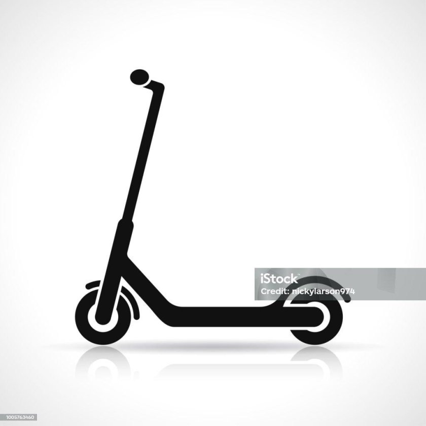 Электросамокат вектор сбоку