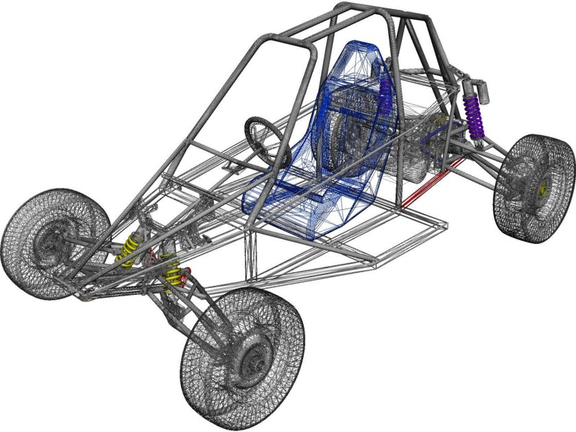 3д модель багги из PUBG 360град