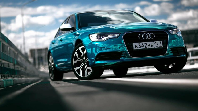 Audi a6 бирюзовая