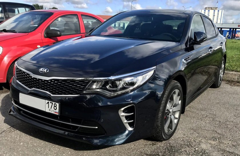 Киа Оптима к5 синяя