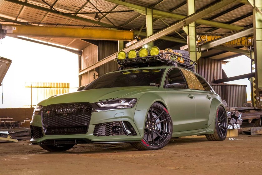 Army Green Audi rs6