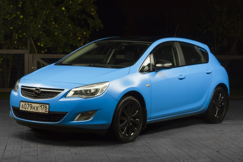 Опель Астра синий