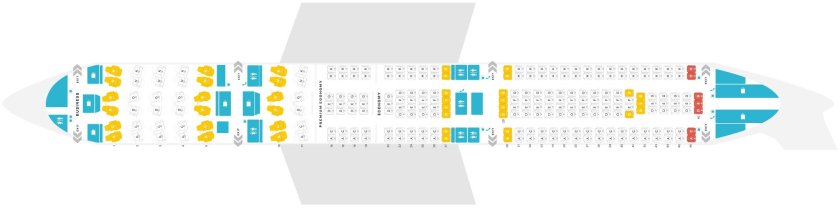 Боинг 777 схема посадочных мест Азур Эйр