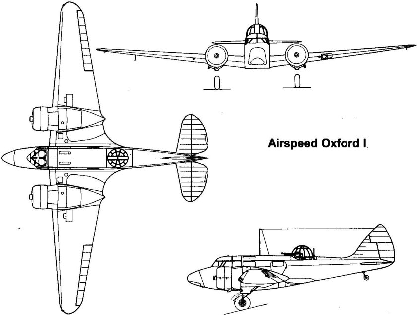 Airspeed as.10 "Oxford", тренировочный самолет