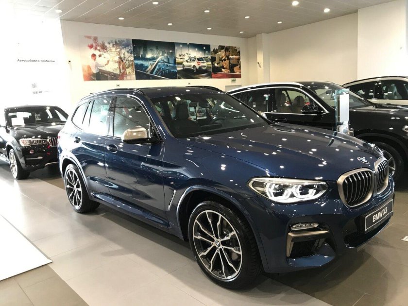 БМВ х3 синяя