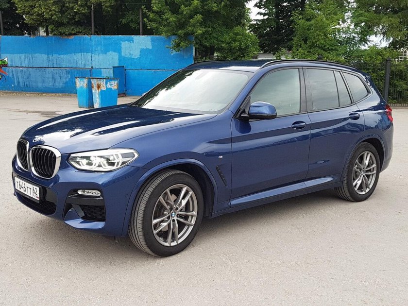 BMW x3 синий