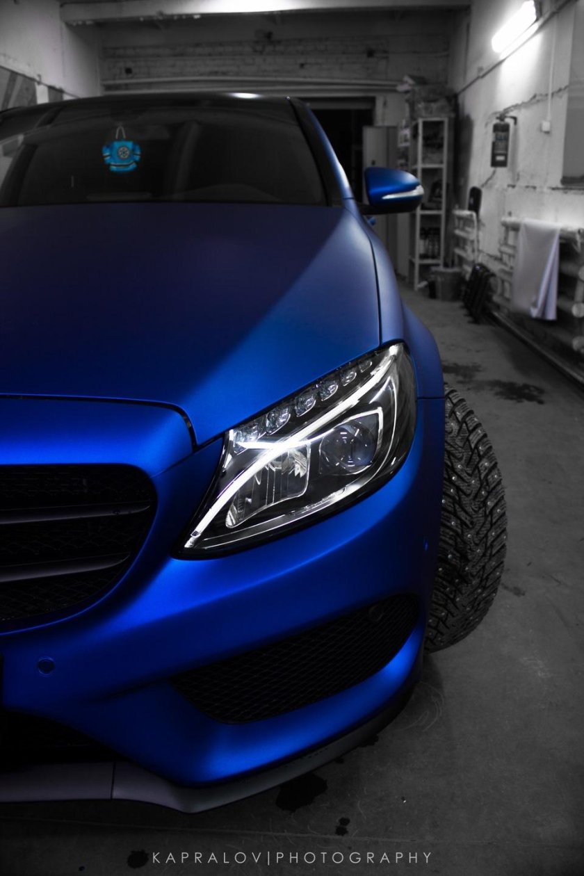 W205 синий антихром