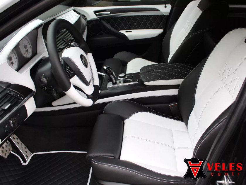 BMW белый салон