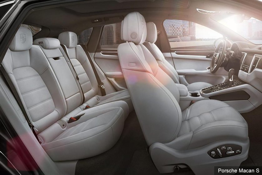 Порше макан белый салон