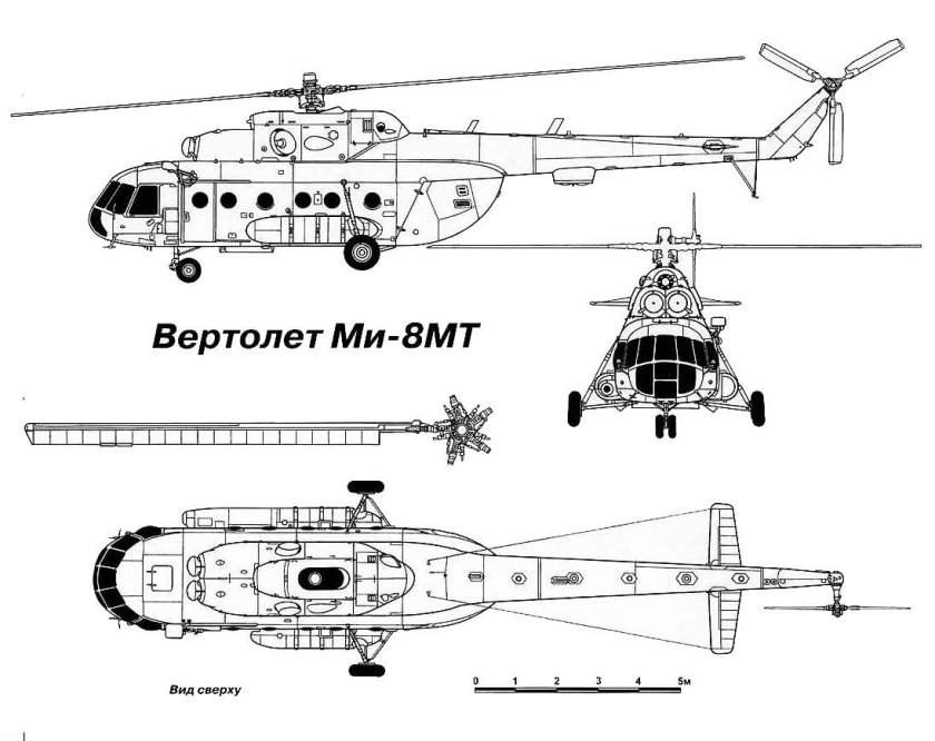 Схема вертолета ми-8