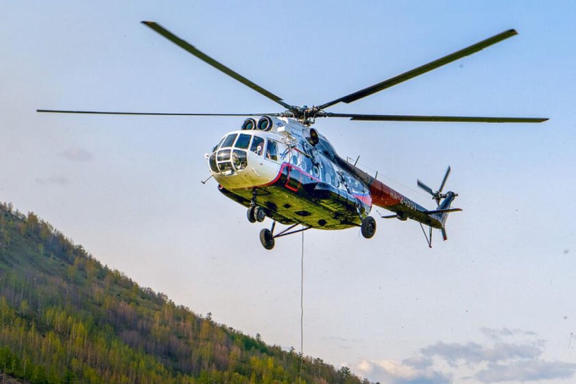 Вертолёт ми 8 на камчатке