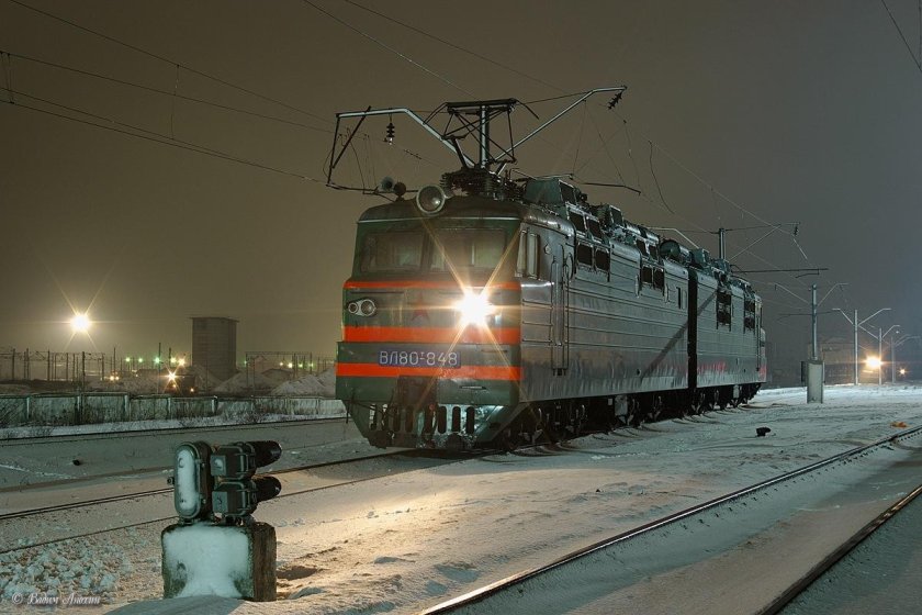 Электровоз вл 80 ночью тепловоз ночью