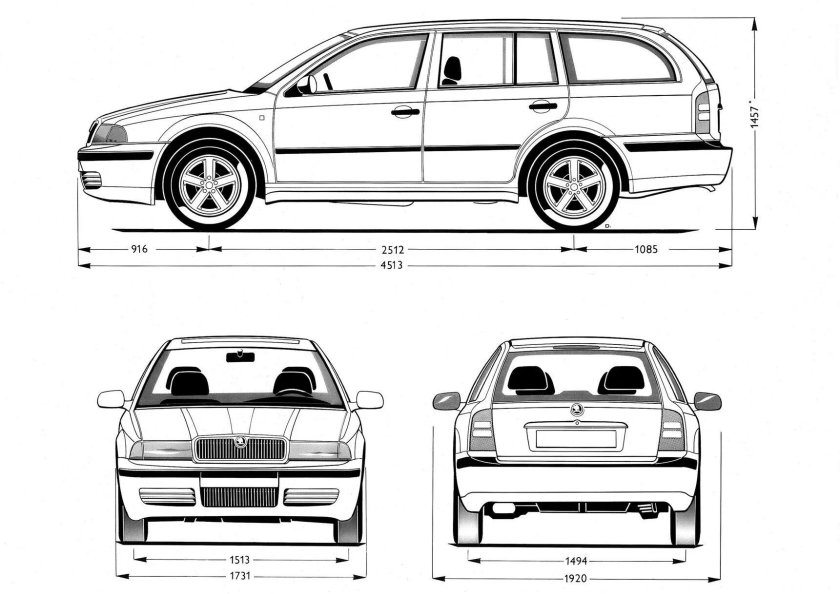 Skoda Octavia Tour универсал длина