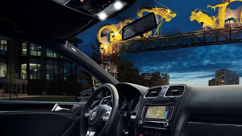 Golf 7 салон ночью