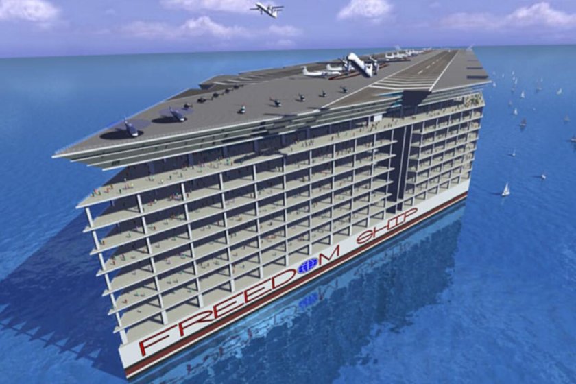 Корабль Freedom ship плавучий город