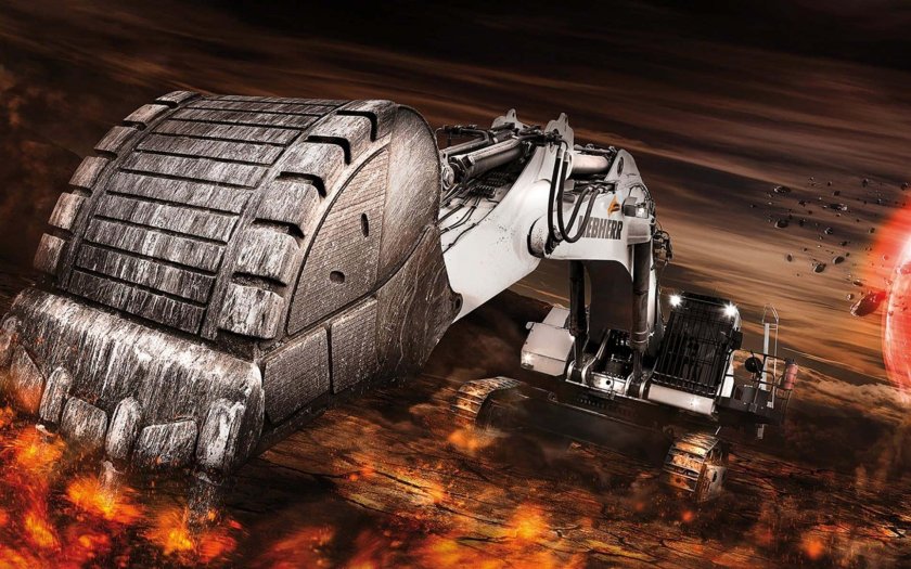 Карьерный экскаватор Liebherr r 9800 ковш