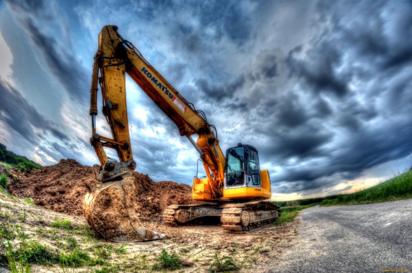 Красивый экскаватор