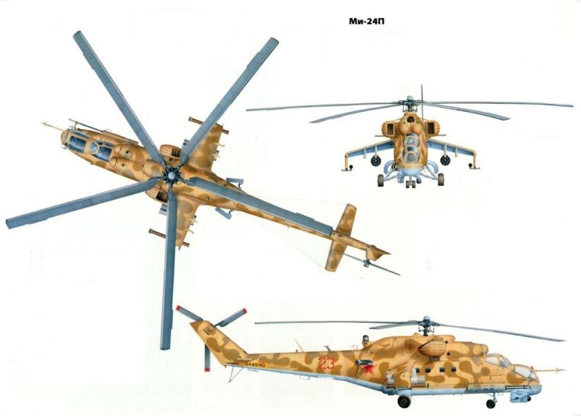Ми-24 вертолёт схема