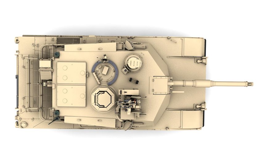 Танк м1 Абрамс сбоку