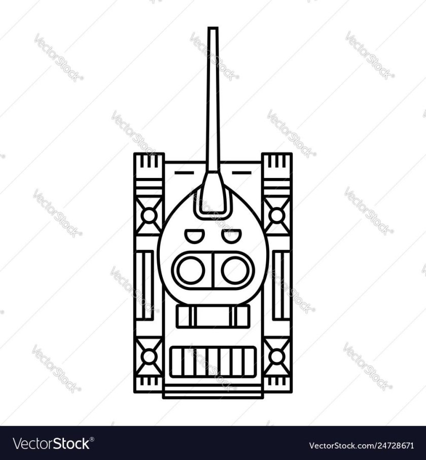 Нарисованный танчик сверху