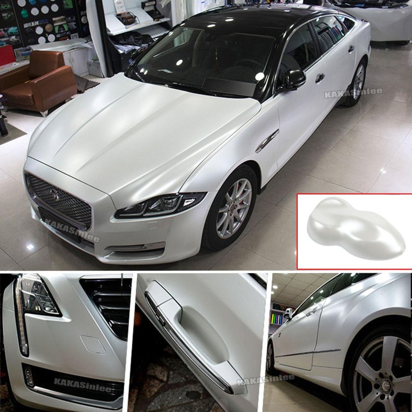 Плёнка для автомобиля цвет White Metallic Satin
