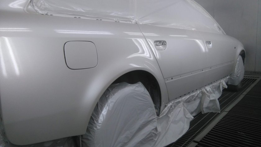 Белый металлик краска для авто