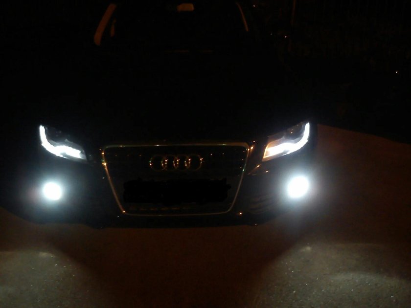 Ауди а6 фары ночью