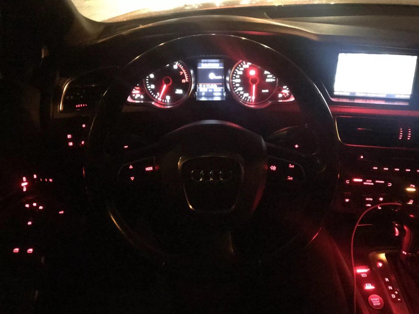 Подсветка салона Ауди а6 с6