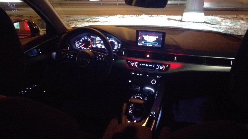 Audi a4 b9 подсветка салона