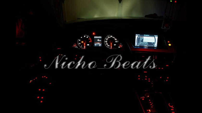 Ауди а4 салон ночью