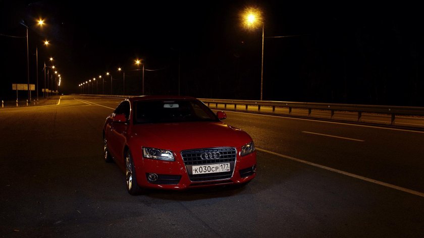 Ауди а5 ночью