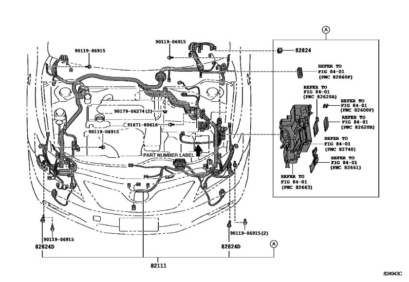 Схема проводки Тойота Камри 40 2.4