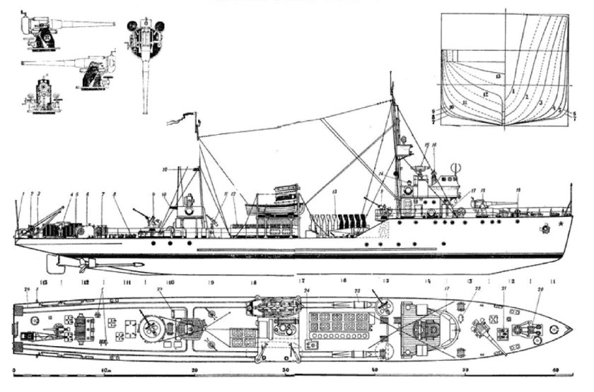 Рейдовый тральщик "пр.255" .