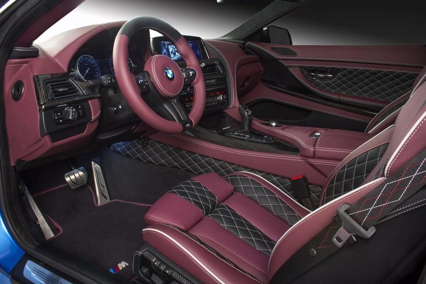 BMW m6 красный салон