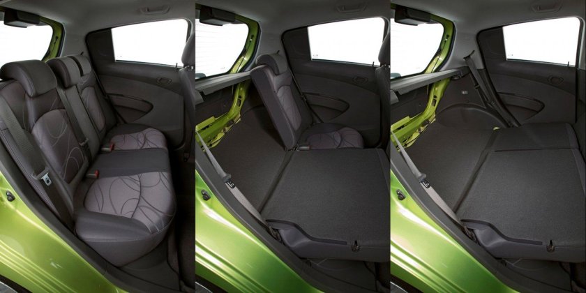 Шевроле Спарк салон сзади