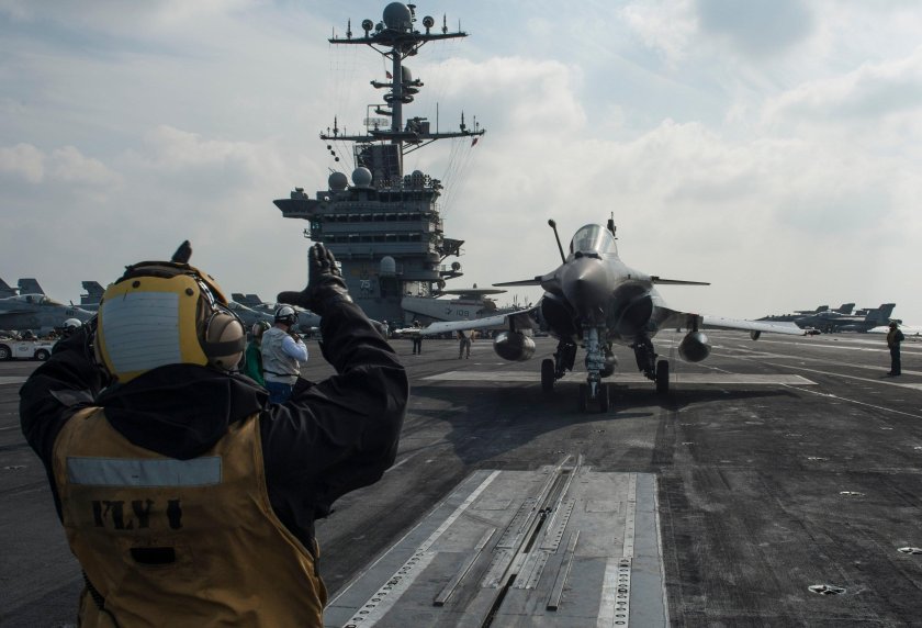Dassault Rafale on aircraft Carrier
