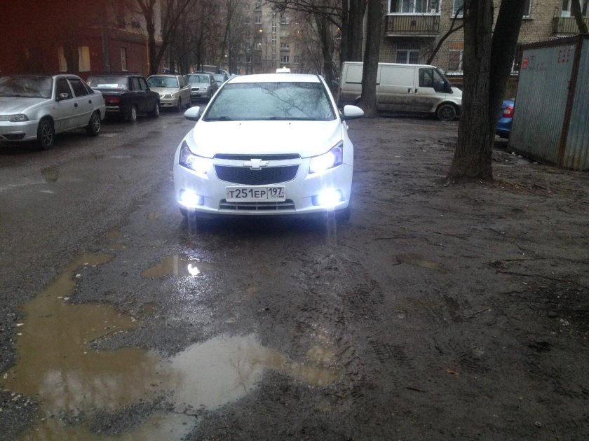 ПТФ Шевроле Круз 2012 ангельские глазки