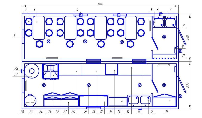 Вагон дом столовая