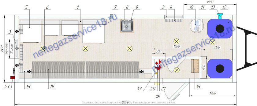 Вагон дом душевая
